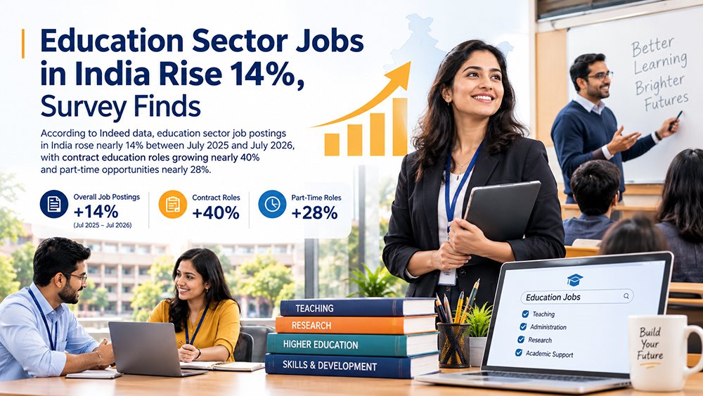 Education Sector Jobs in India Rise 14%, Survey Finds